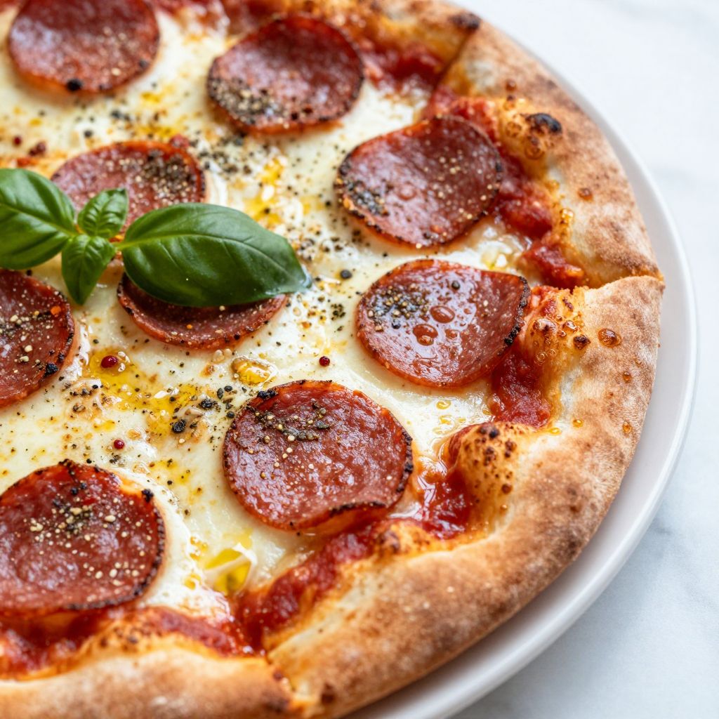 Air fryer pizza fresh from air fryer