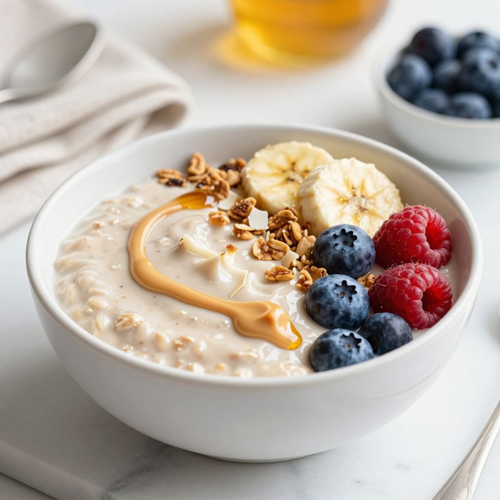 Blended oats serving suggestion