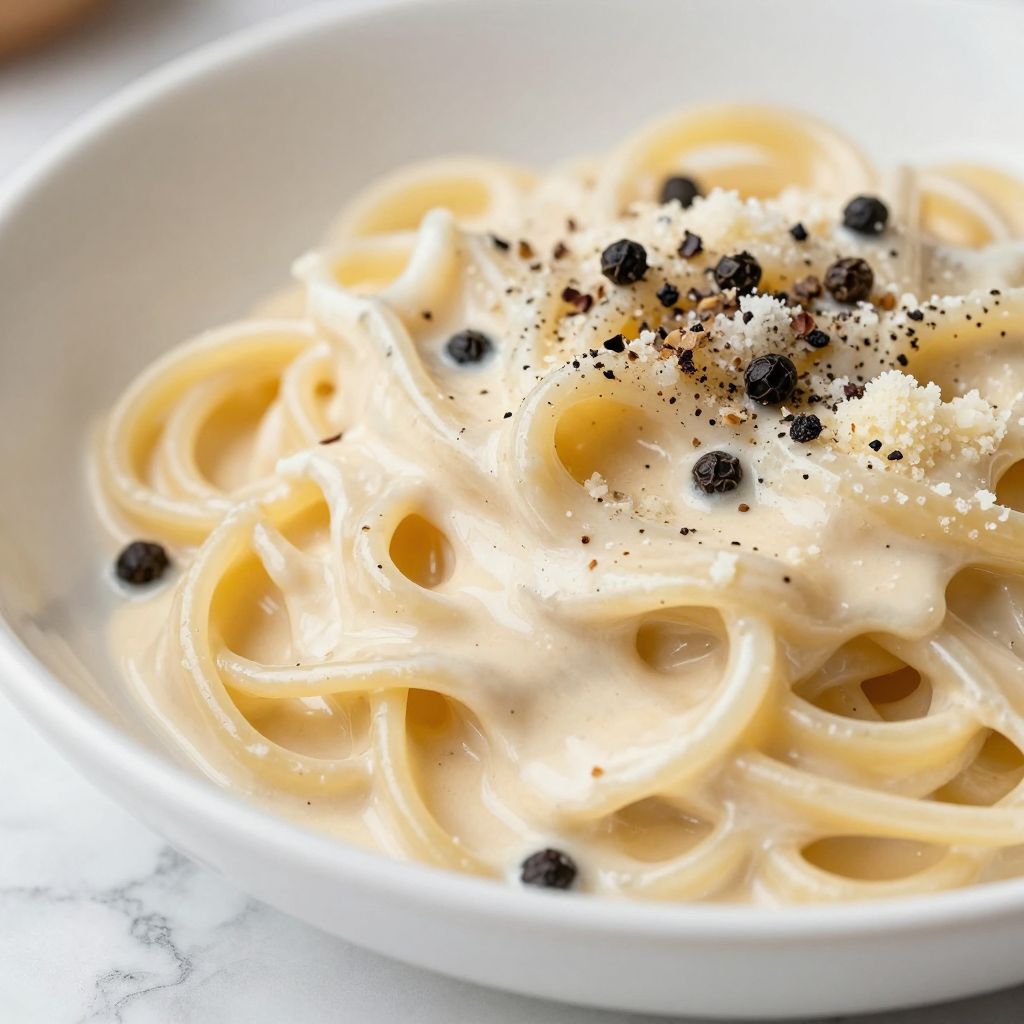 Cacio e Pepe preparation step