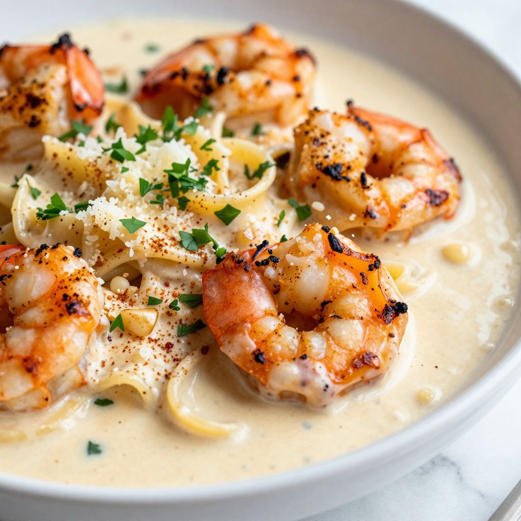 Cajun cream sauce in pan