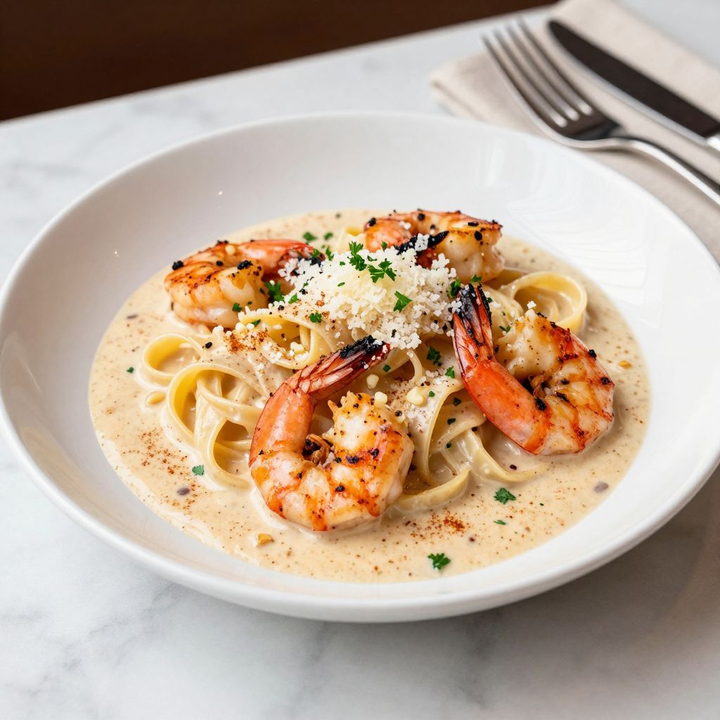 Serving of Cajun cream sauce