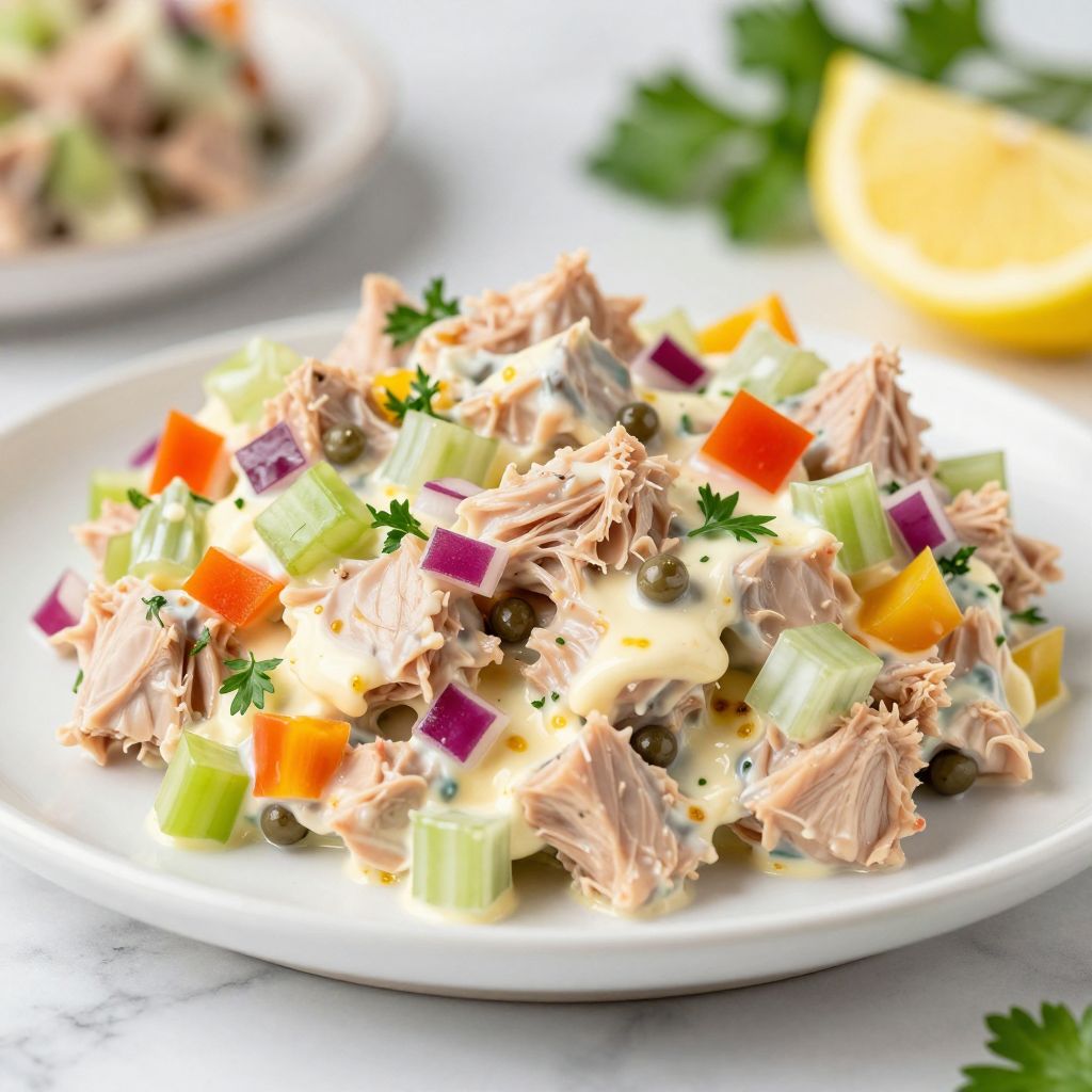 Canned Tuna Salad Preparation Steps