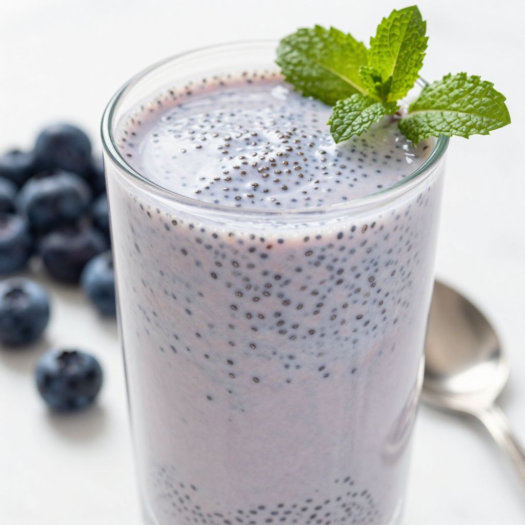Chia seed drink being prepared
