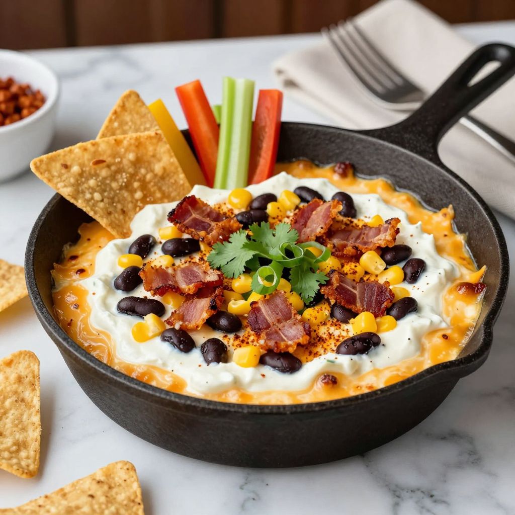 Cowboy Dip Served with Chips