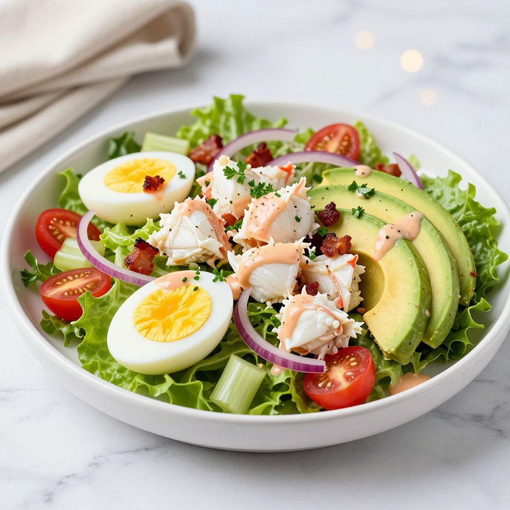 Crab Louie Salad served