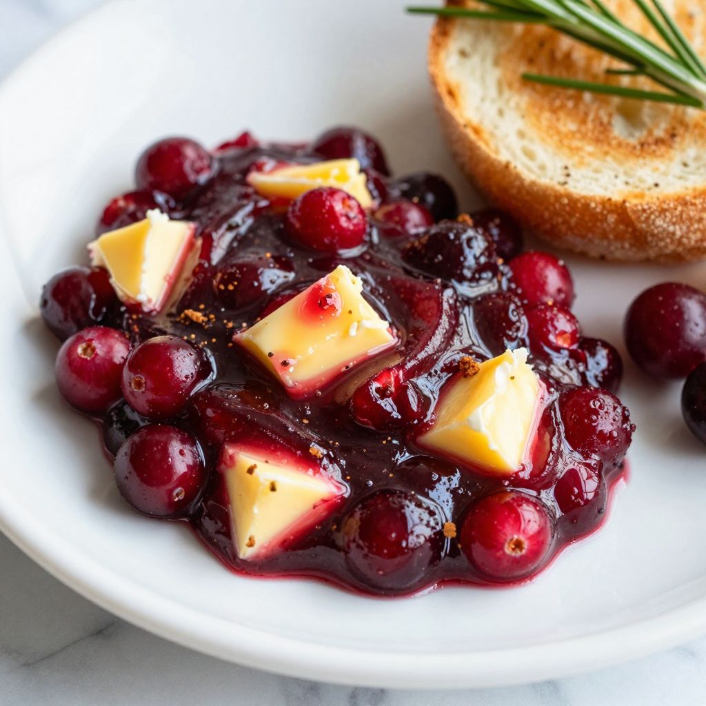 Cranberry butter in cooking process