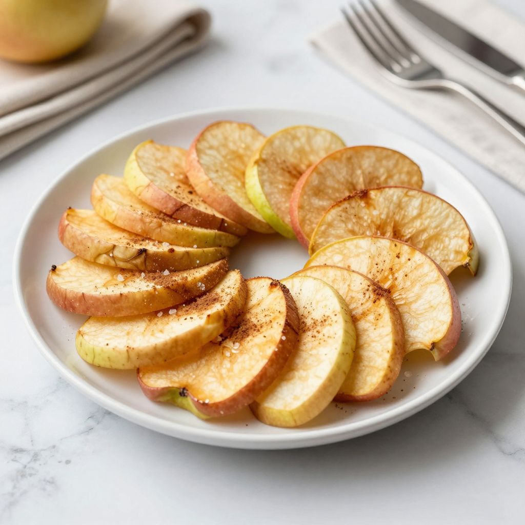 Stacked jars with dehydrated apples