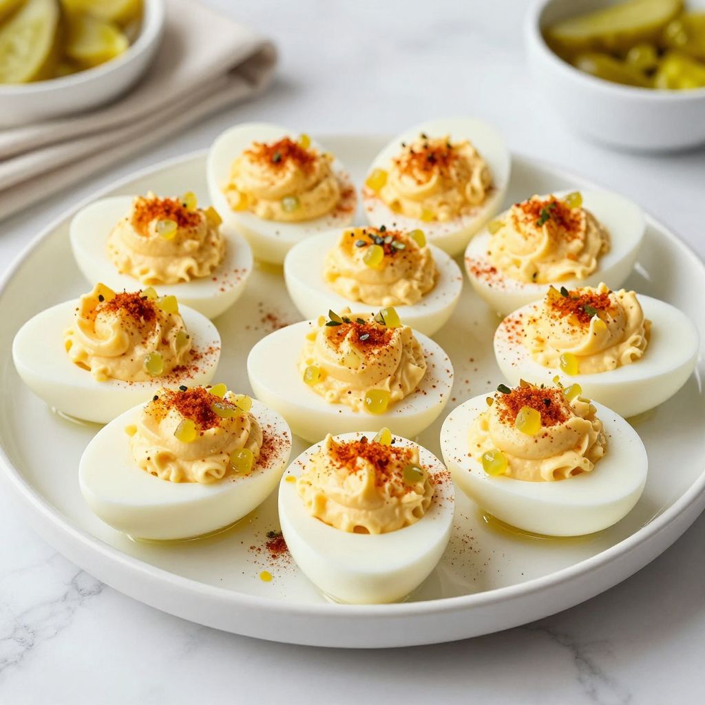 Deviled Eggs with Relish Serving