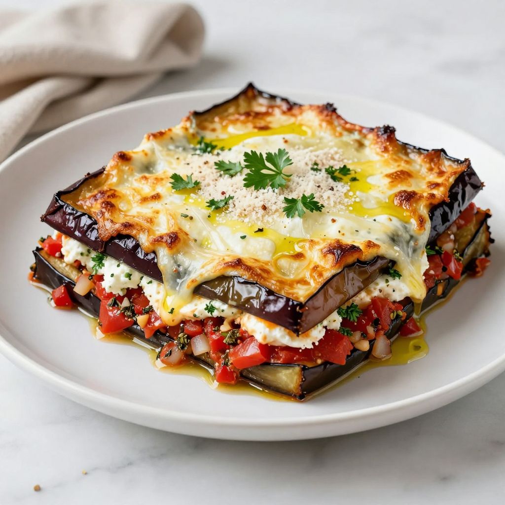 Finished eggplant casserole dish