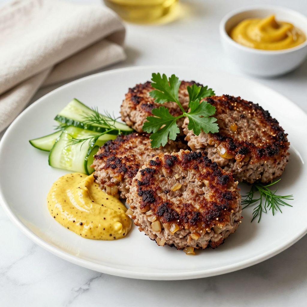 Served Frikadellen Dish