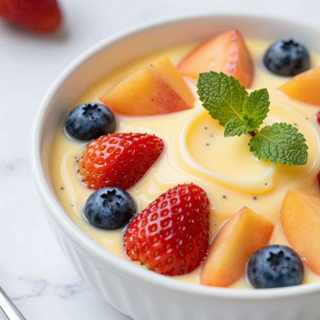 Making Fruit Custard