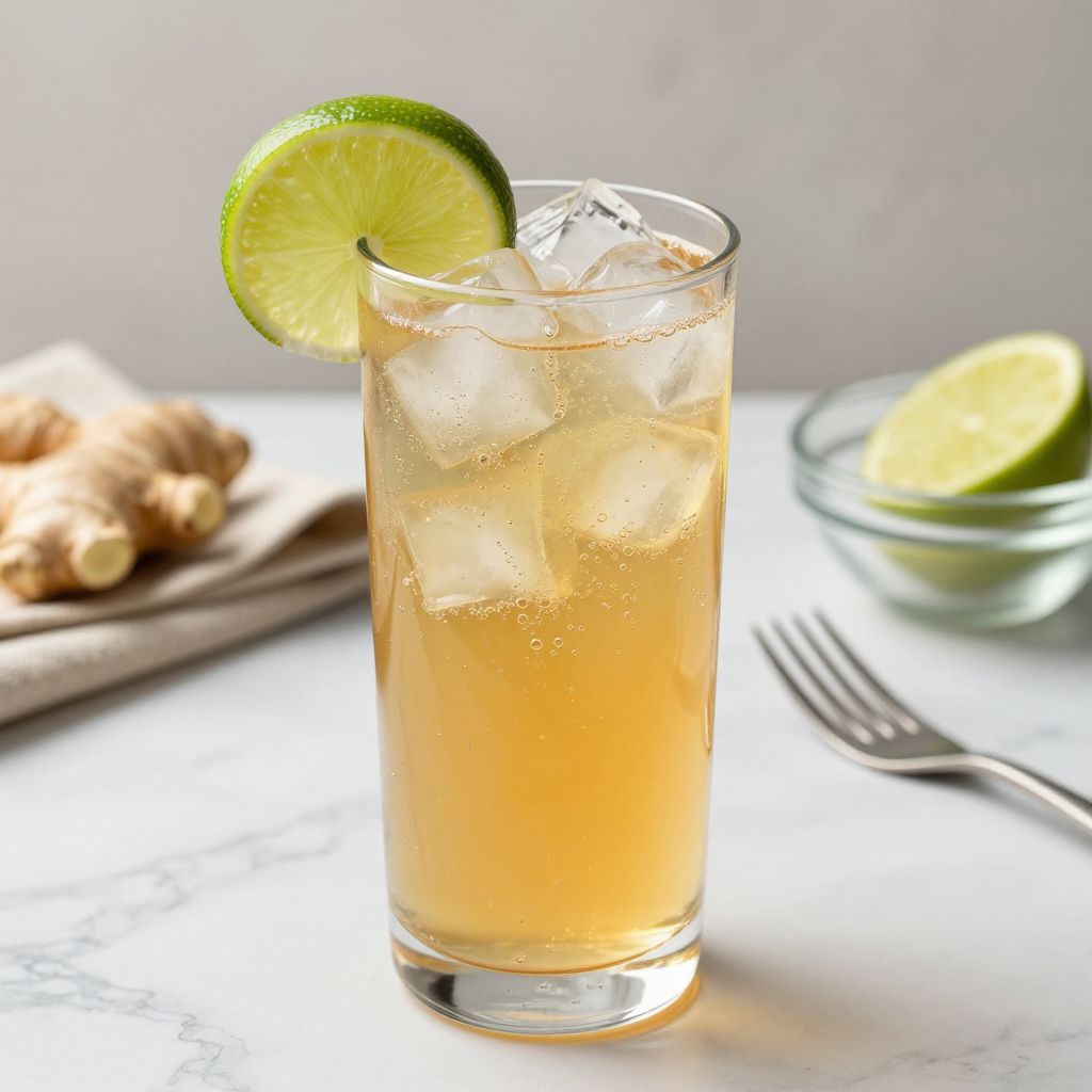 Glass of homemade ginger ale