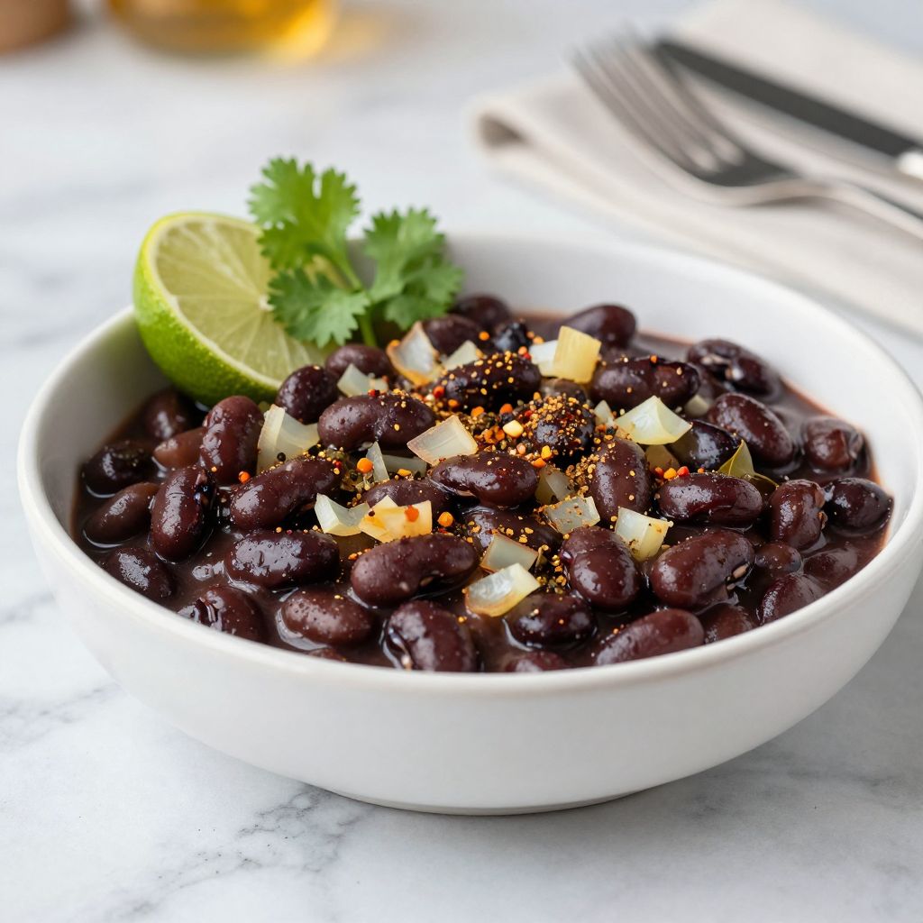 Goya Black Beans served