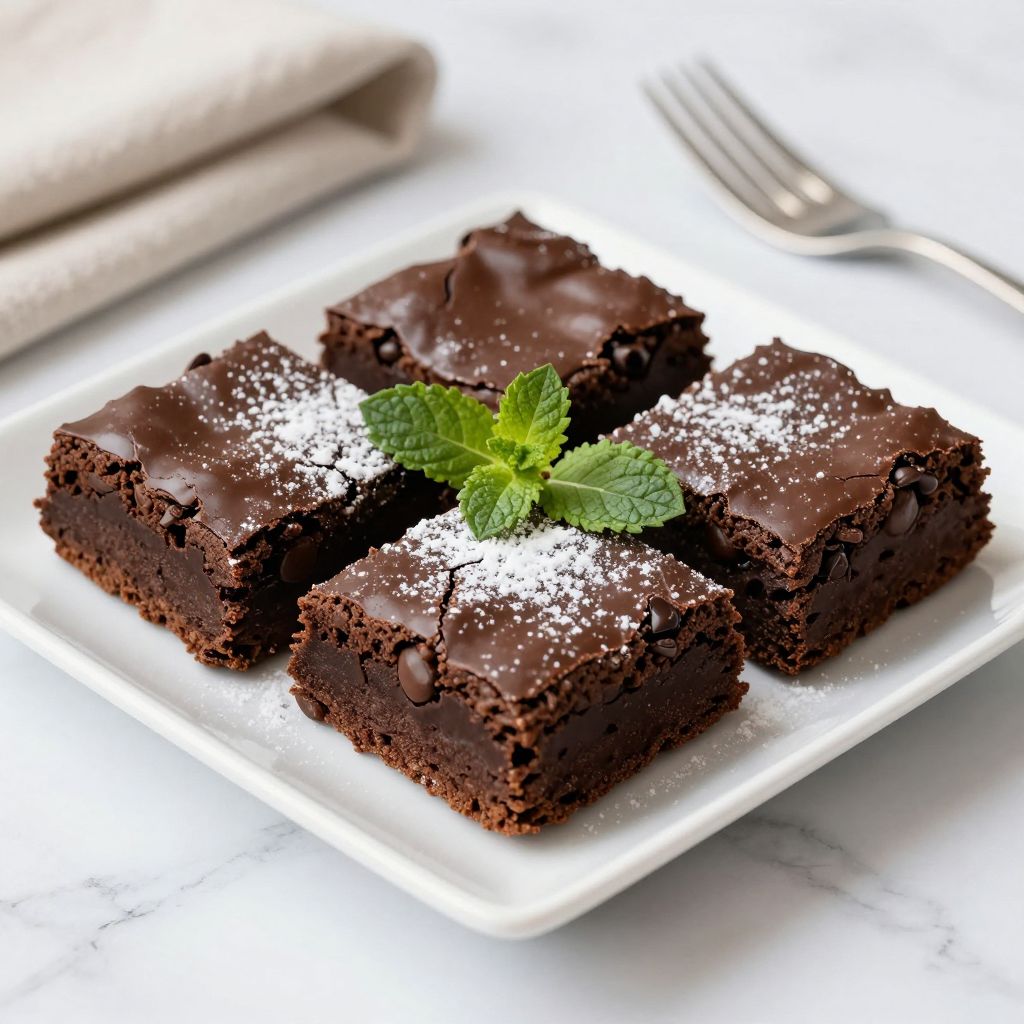 Plated Hershey's brownies
