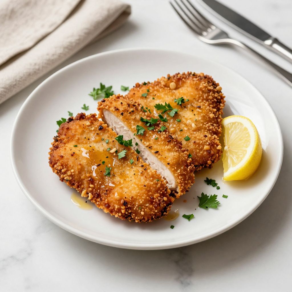 Italian chicken cutlet plated