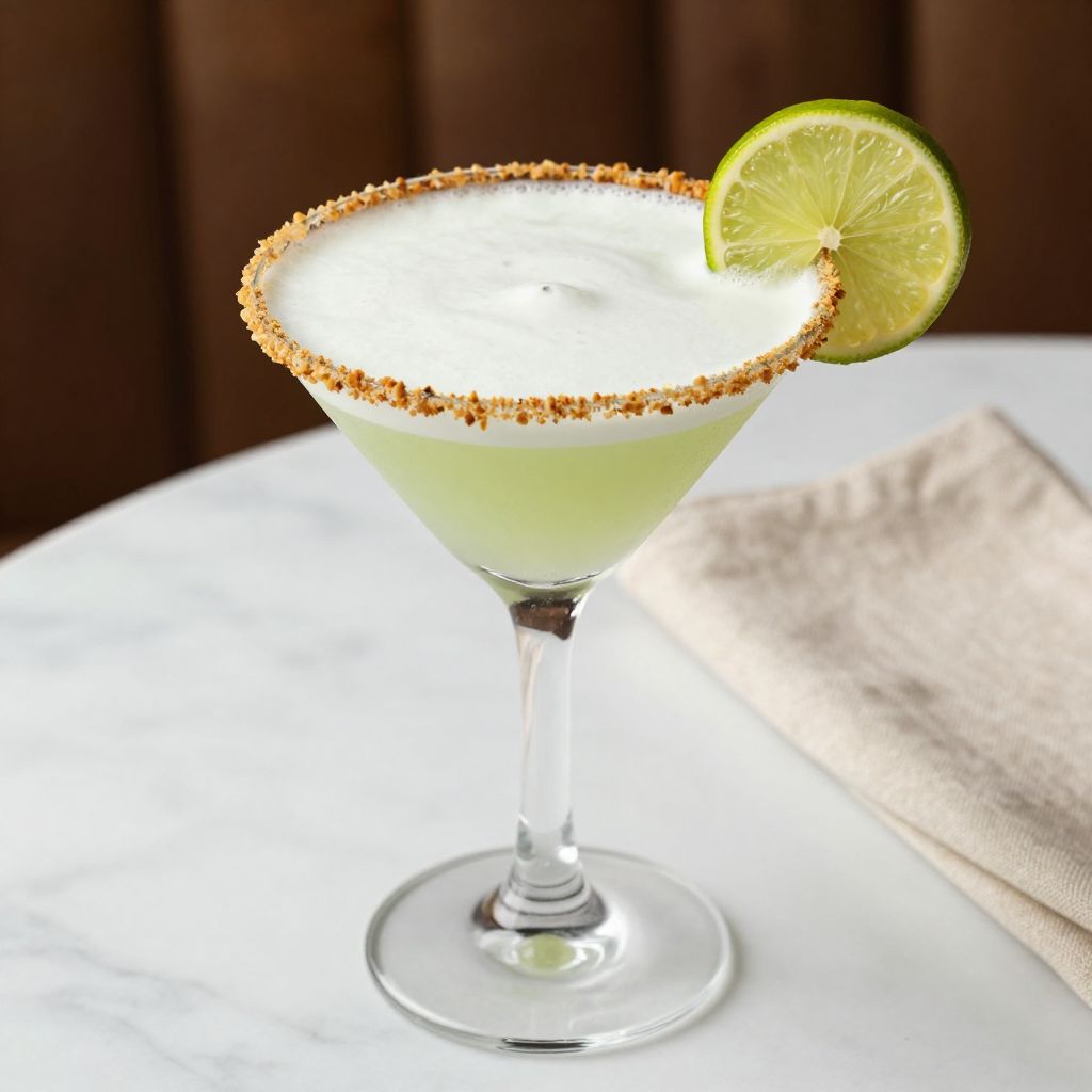 Key Lime Pie Martini presentation