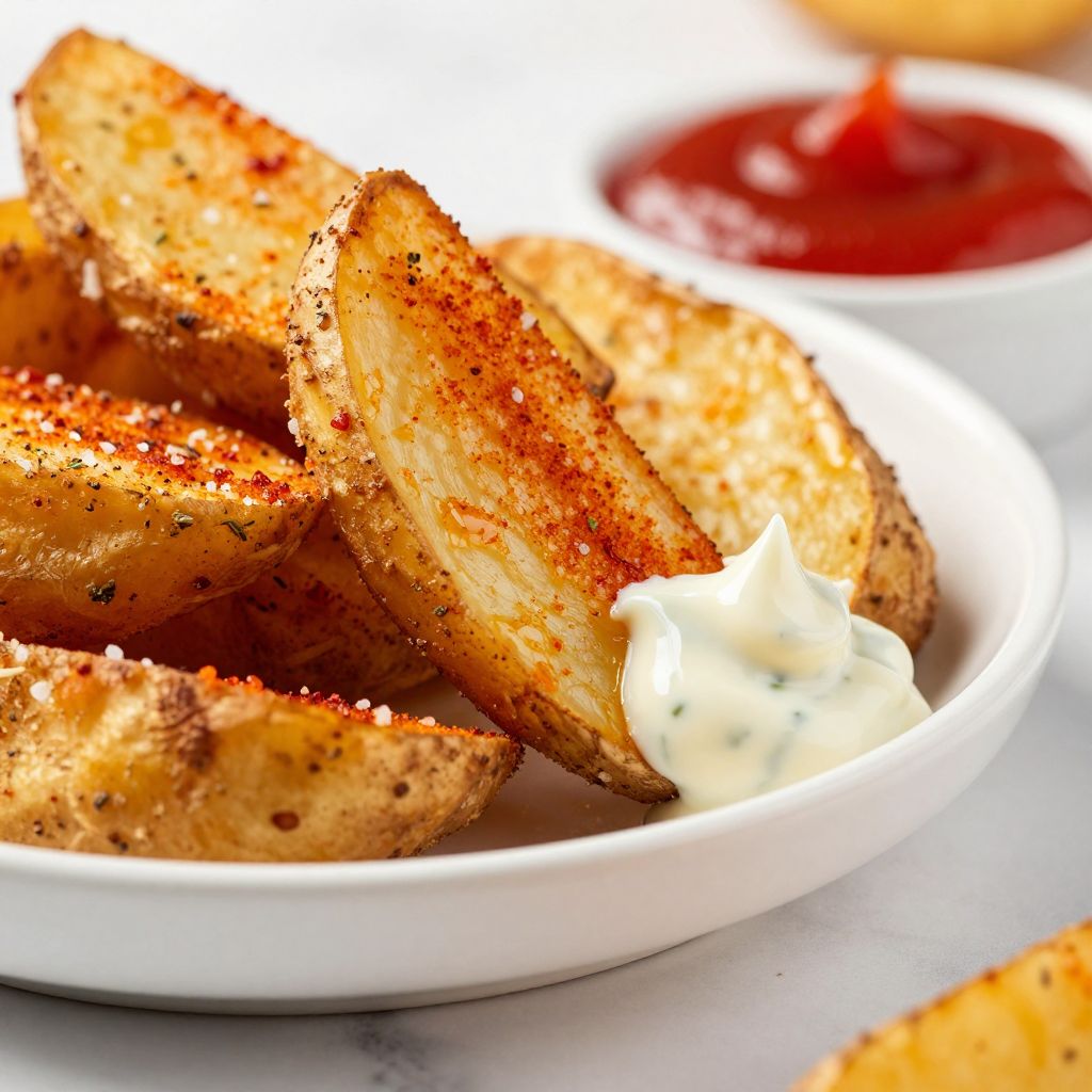 KFC Potato Wedges cooking step