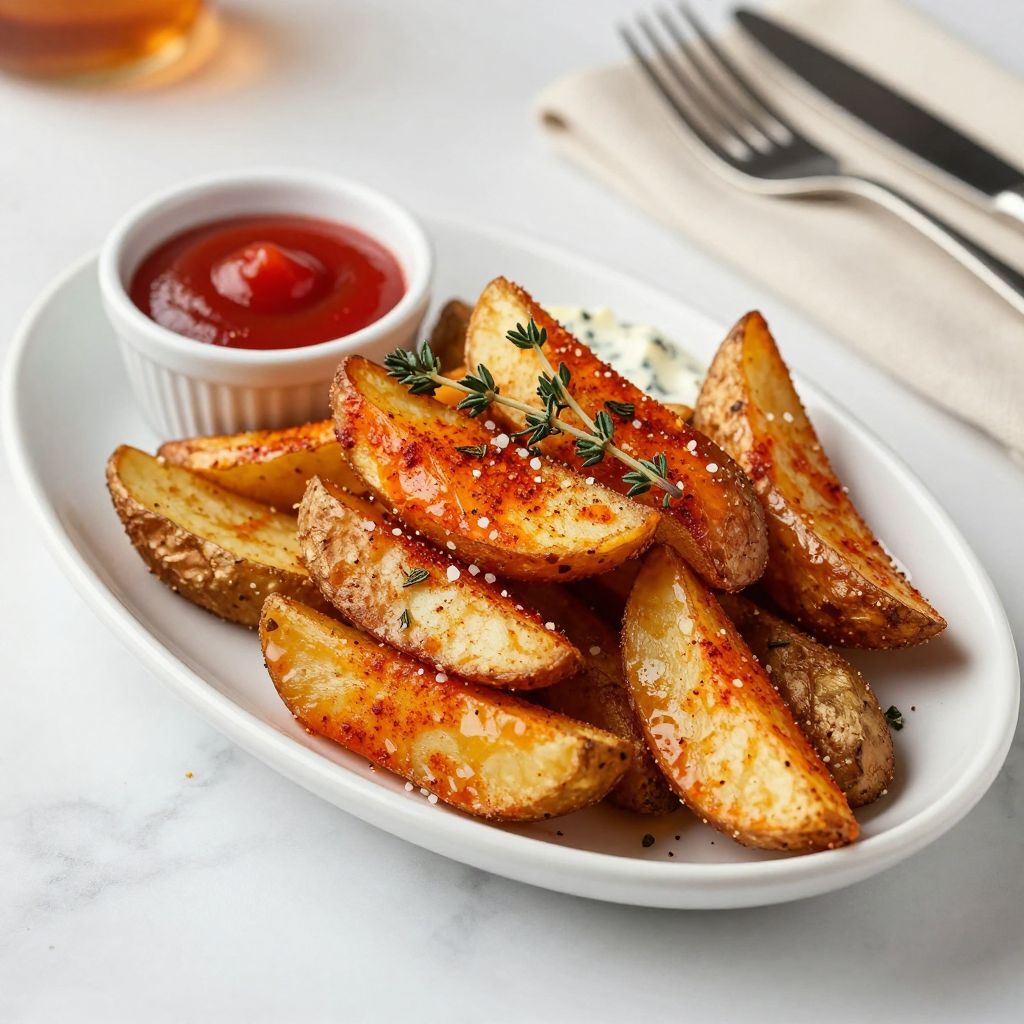 Finished KFC Potato Wedges