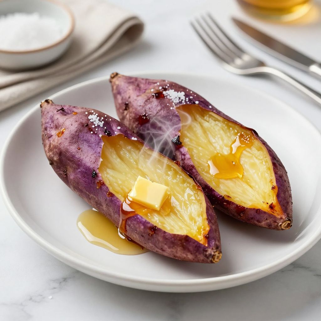 Korean sweet potatoes ready to serve