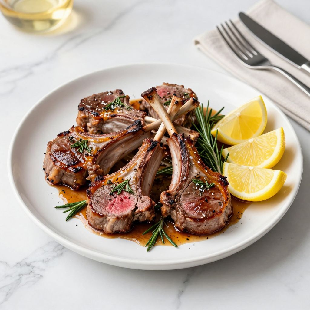Plated Lamb Lollipops