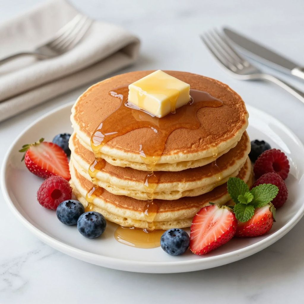 Stack of Martha Stewart pancakes