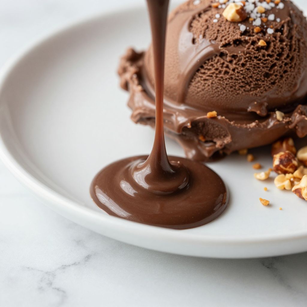 Nutella ice cream preparation step