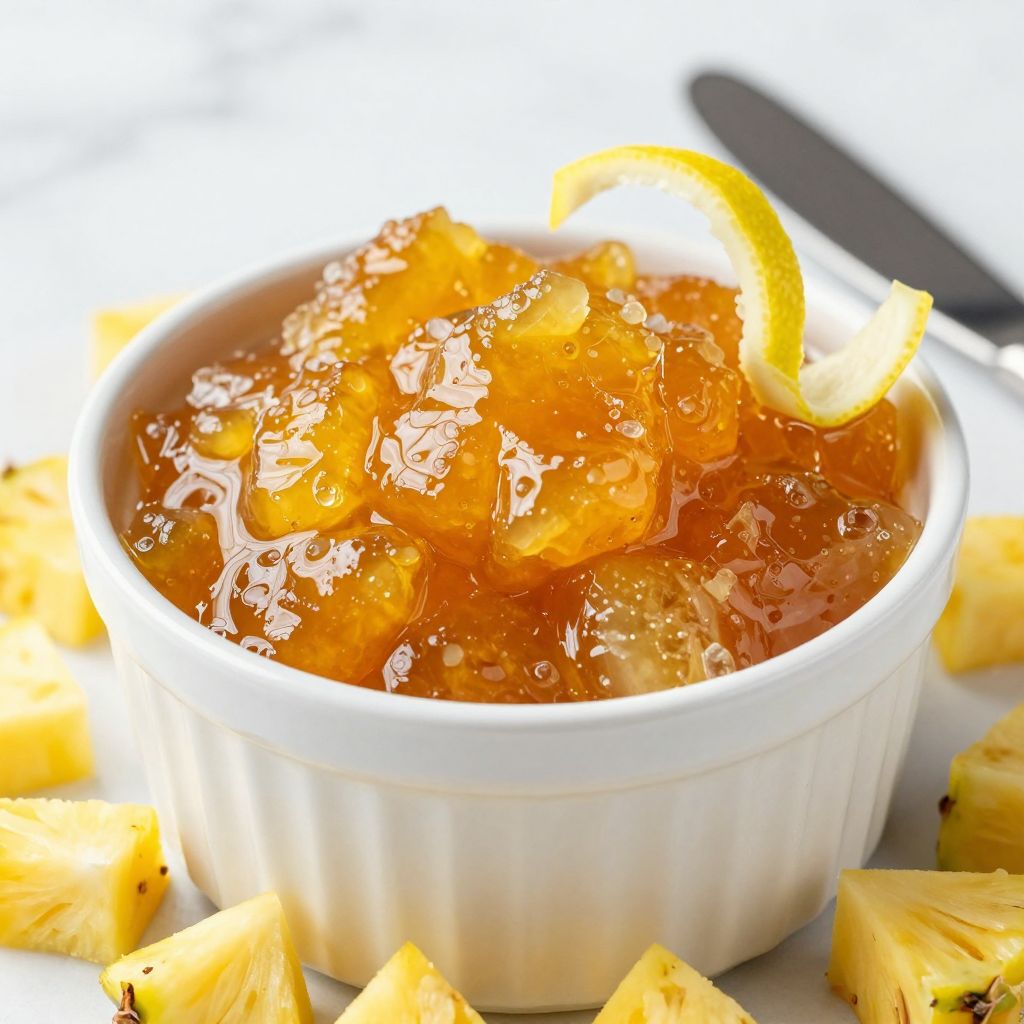 Pineapple jam cooking step