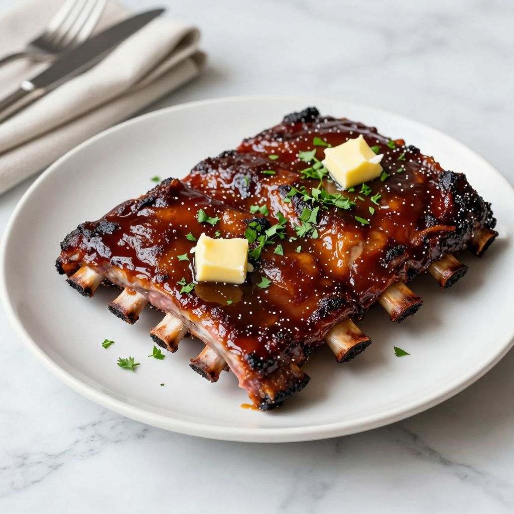 Finished ribs in crock pot image