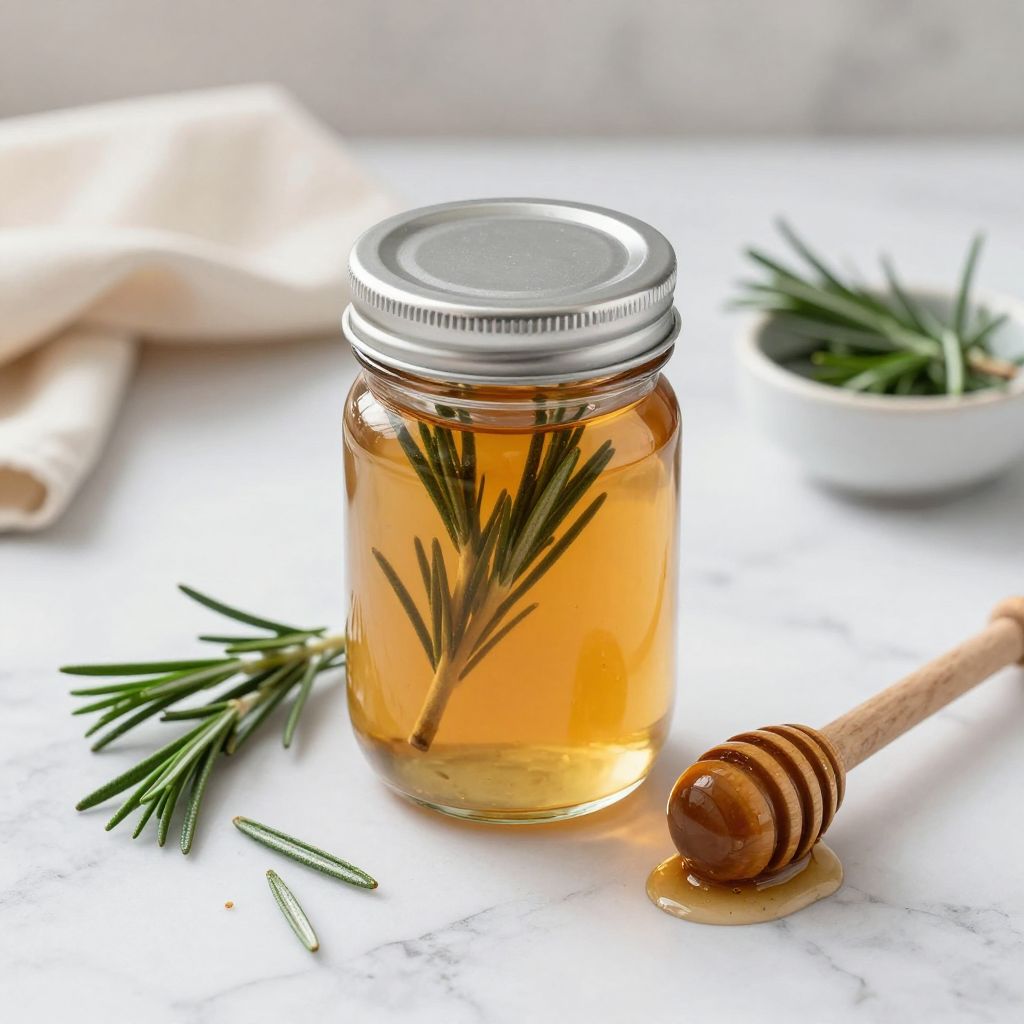 Rosemary Simple Syrup Bottle