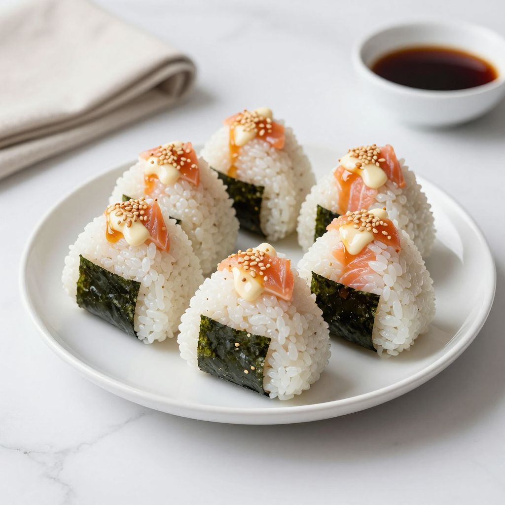 Completed Salmon Onigiri