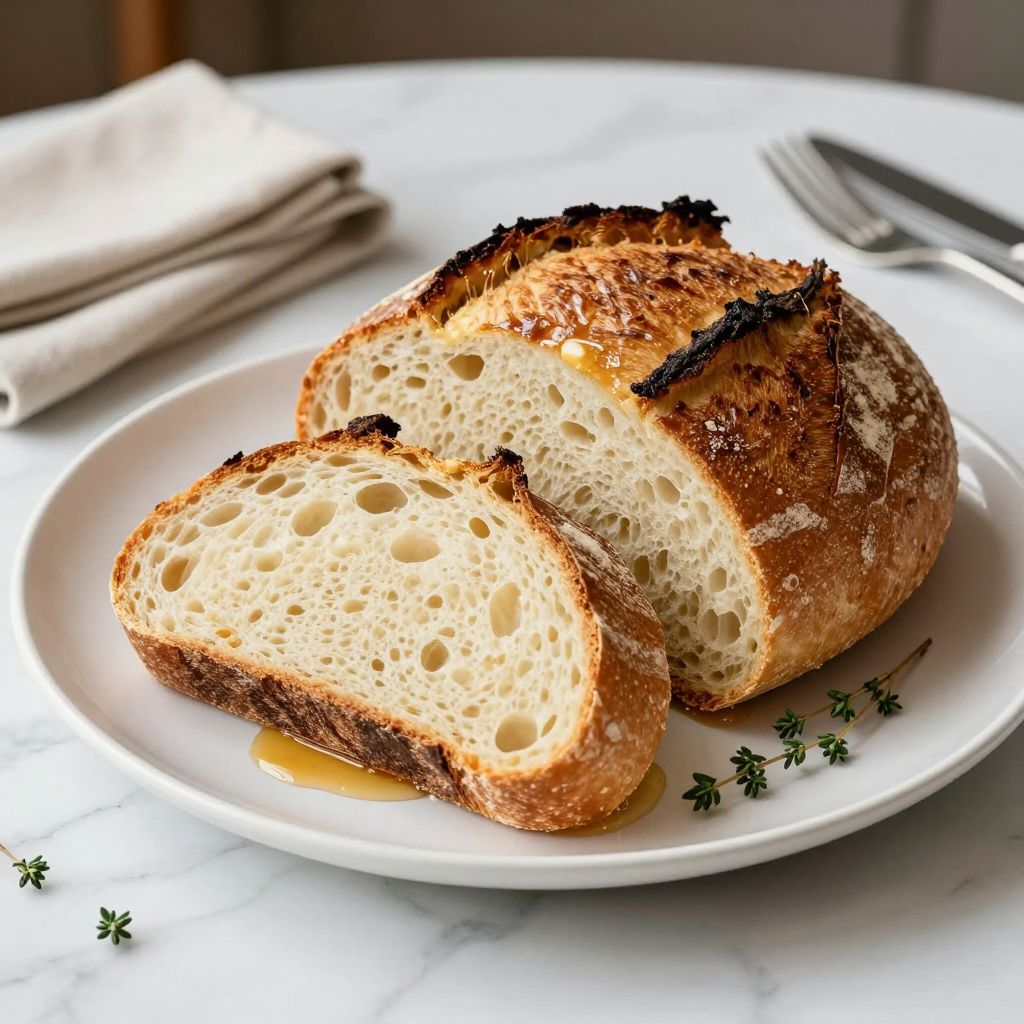 Sliced self rising flour bread loaf