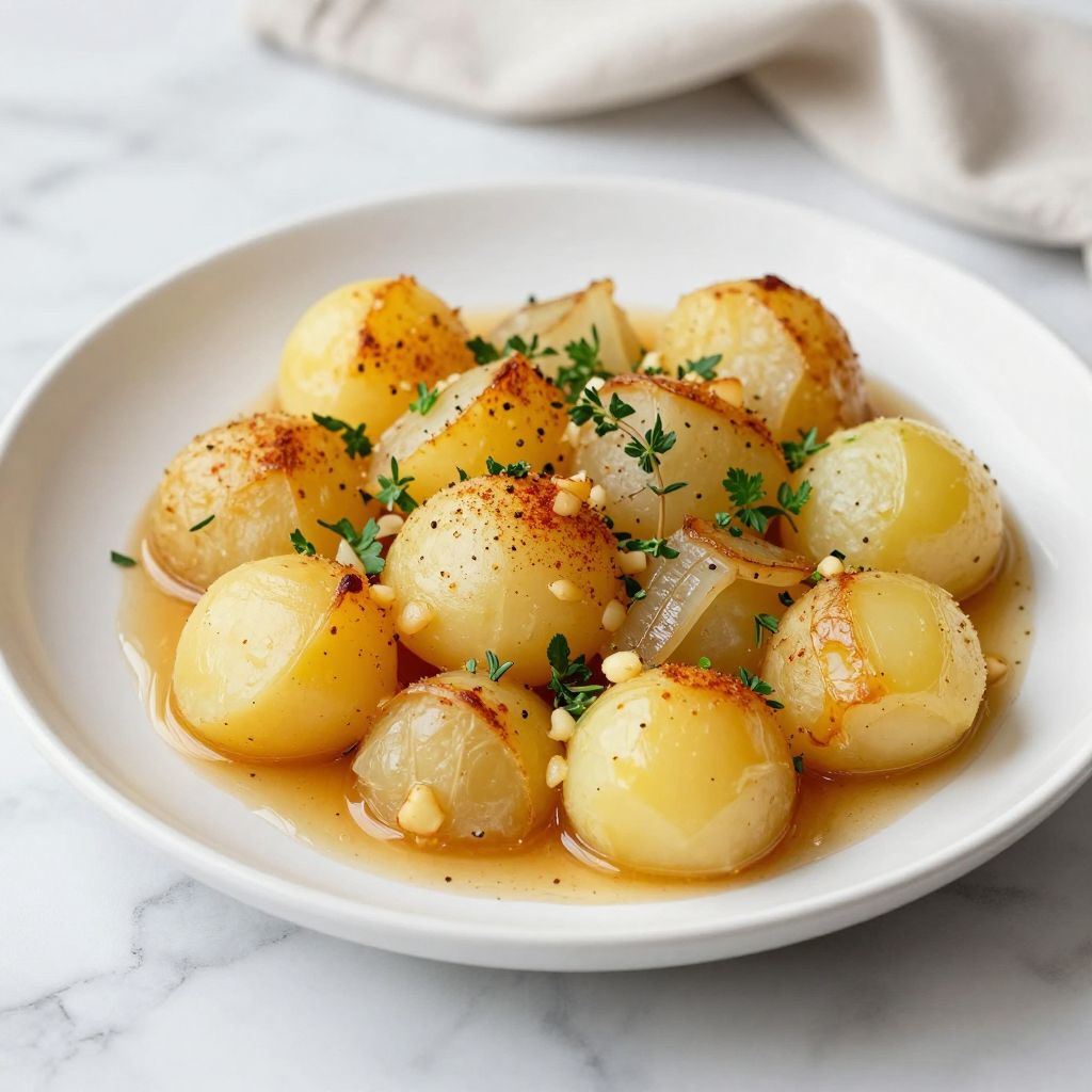 Finished stewed potatoes