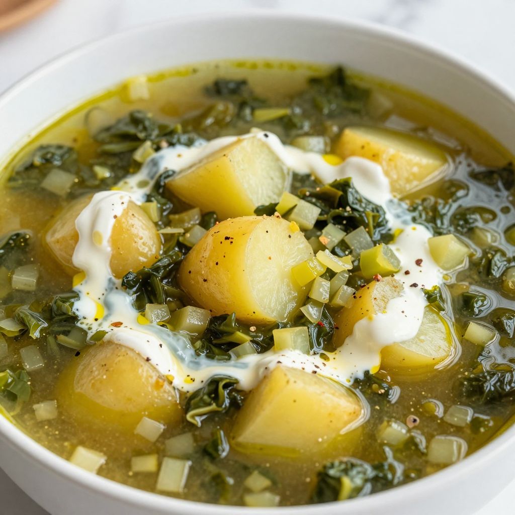 Turnip Green Soup Step by Step Image