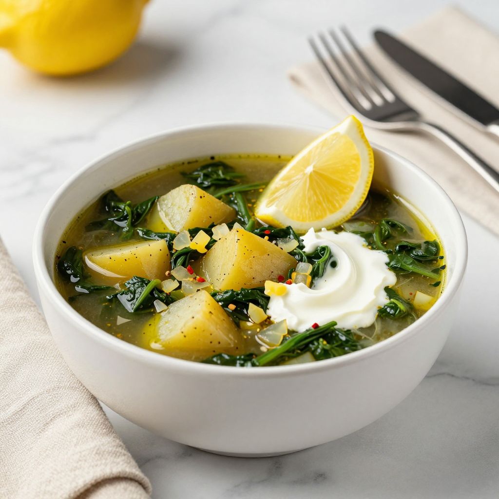 Turnip Green Soup Serving